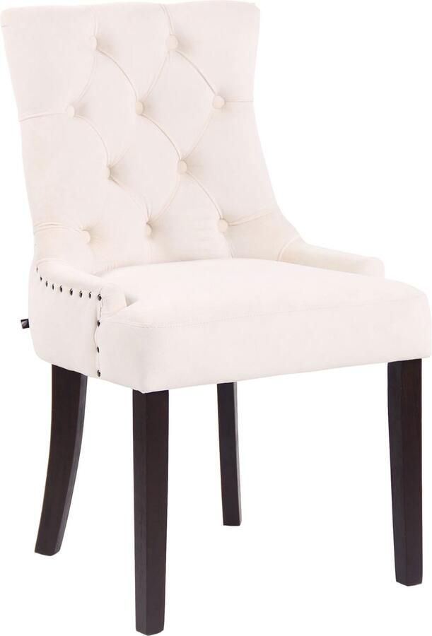 In And Outdoormatch Eetkamerstoel Theo Wit Eetkamerstoel Stof Hoge kwaliteit bekleding Stoel in antieke stijl Luxe eetkamerstoel