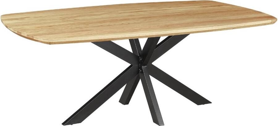 In And Outdoormatch Eettafel Serino 200x110x76cm Eiken Rechthoek Modern Eetkamertafel