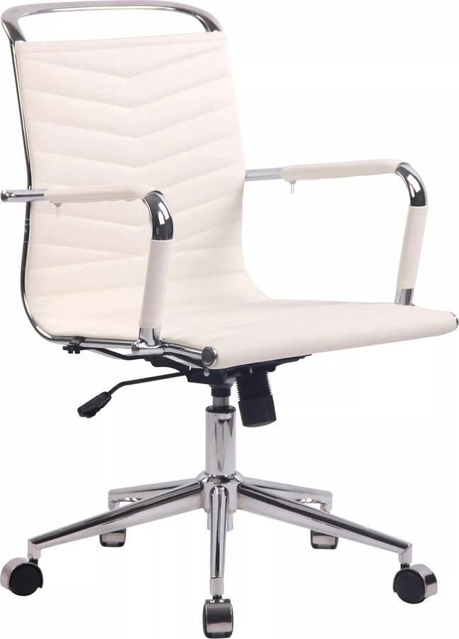 In And Outdoormatch Ergonomische Bureaustoel Justen Op wielen Zwart In hoogte verstelbaar 44-54cm Kunstleer Voor volwassenen