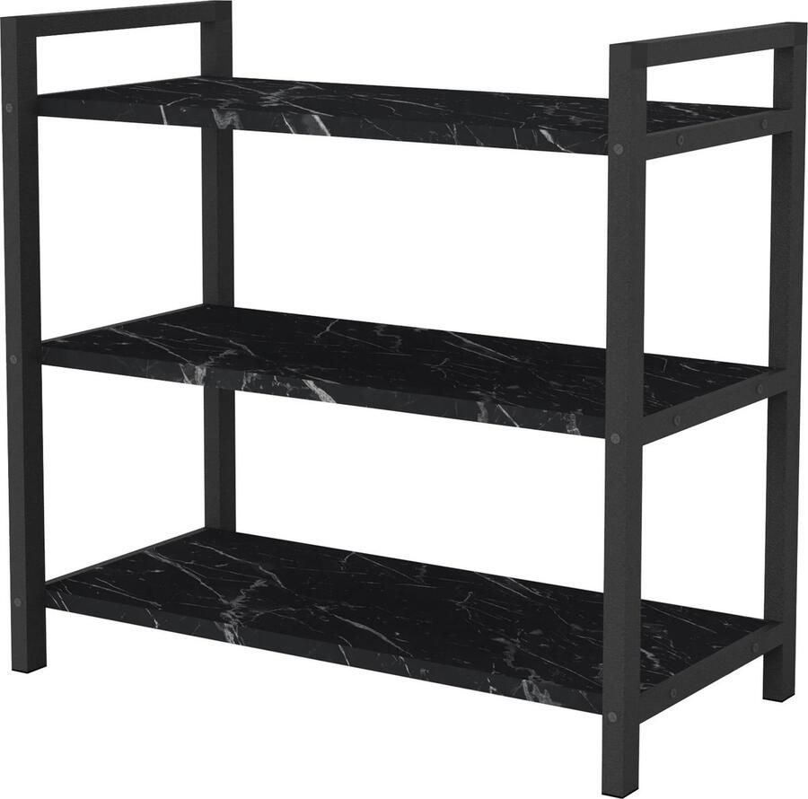 In And Outdoormatch In And Outdoor Match Schoenenrek Ultrix 70x66x36cm Zwart MDF