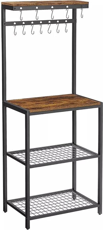 In And Outdoormatch Kapstok Else Met schoenenrek Wandkapstok Industrieel Met plank Hoedenplank 151cm