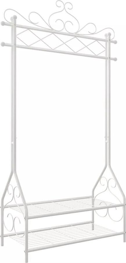 In And Outdoormatch Kledingrek Kari Metaal Garderobekast kledingkast organizer Slaapkamer 41x92x173cm