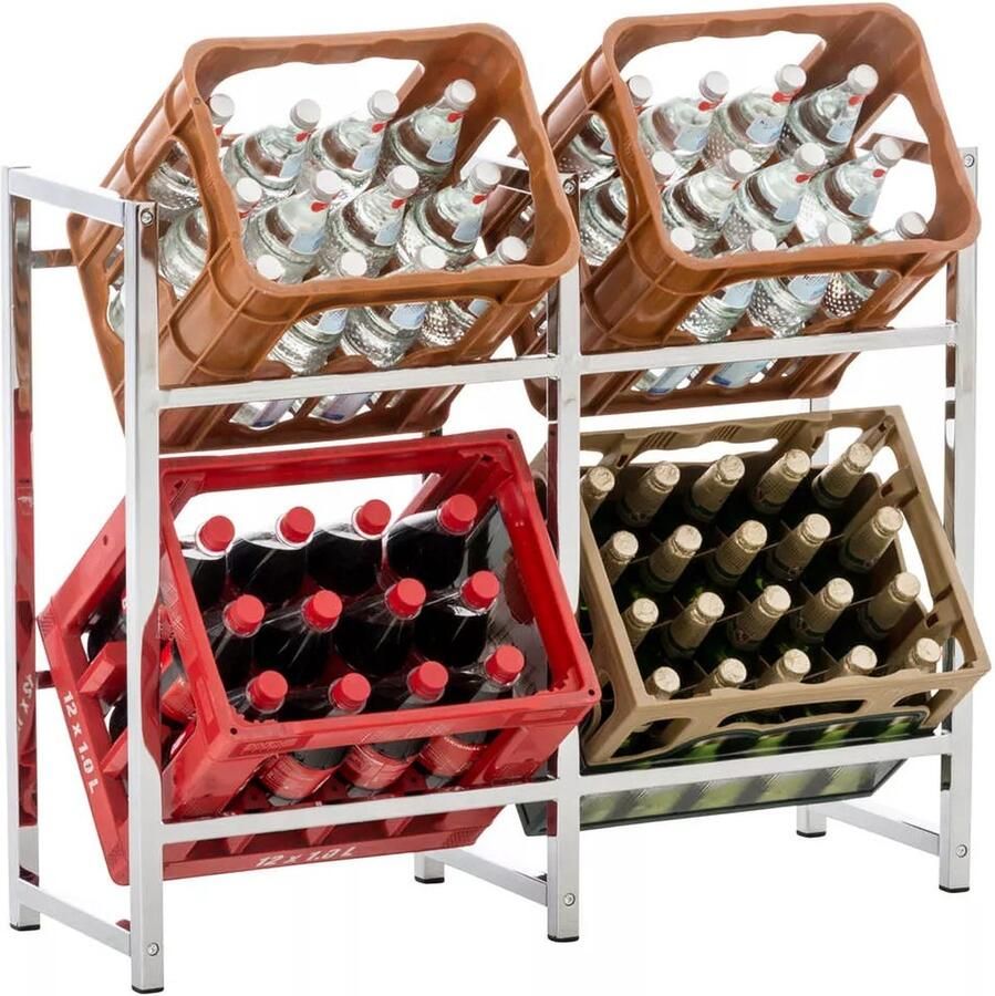 In And Outdoormatch Krattenrek Ines Opbergrek 4 Kratten Extra Stevig Metaal