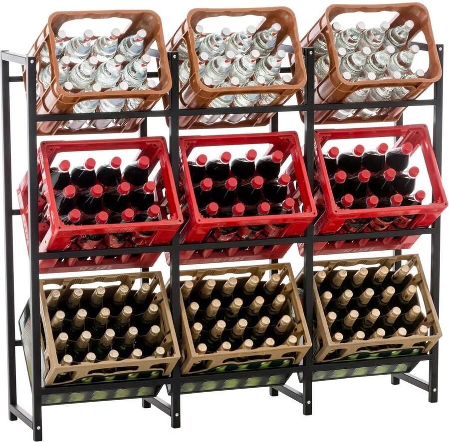 In And Outdoormatch Krattenrek Victoria Opbergrek 9 Kratten Extra Stevig Metaal