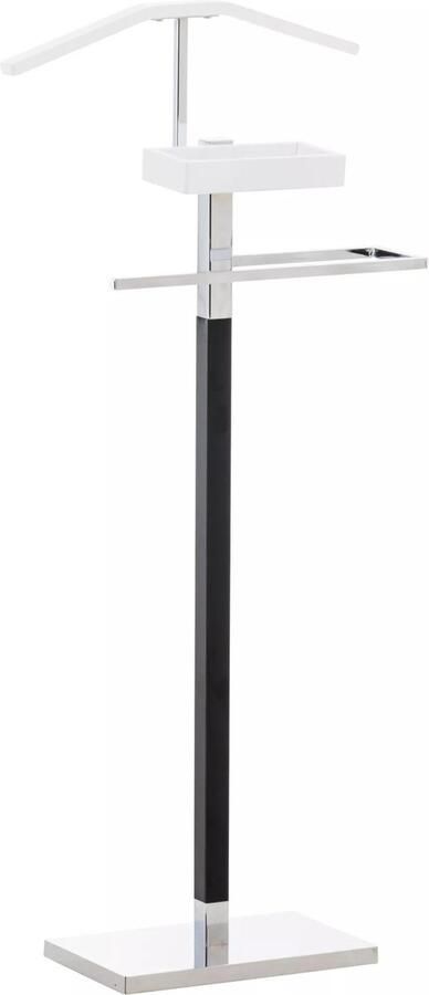 In And Outdoormatch Luxe Dressboy Dan 108cm Kledingstandaard Chroom Wit Zwart Kledingstoel Slaapkamer Metaal