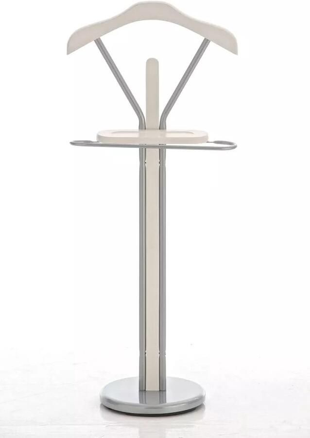 In And Outdoormatch Luxe Dressboy Georgette Crème chroom Kledingstandaard Kledingstoel Slaapkamer Metaal