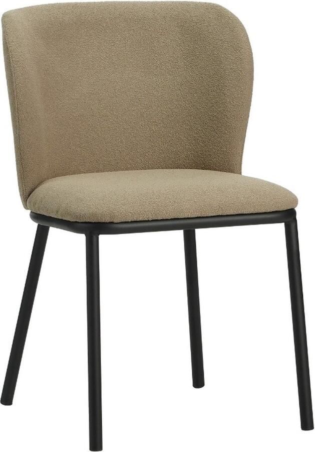 In And Outdoormatch Luxe Eetkamerstoel Janeiro Hoge kwaliteit Taupe Stoffen bekleding Luxe eetkamerstoelen