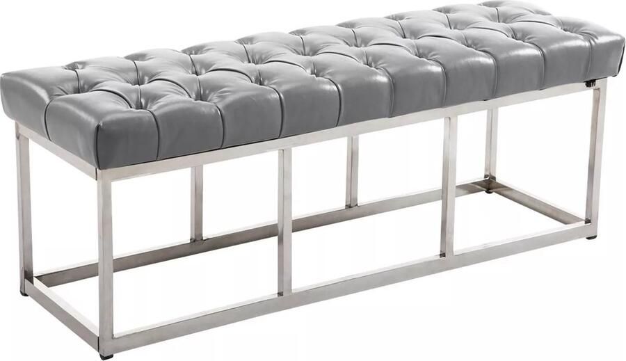 In And Outdoormatch Luxe Halbank Chelsie Stof Grijs 120cm Bank Gangbank