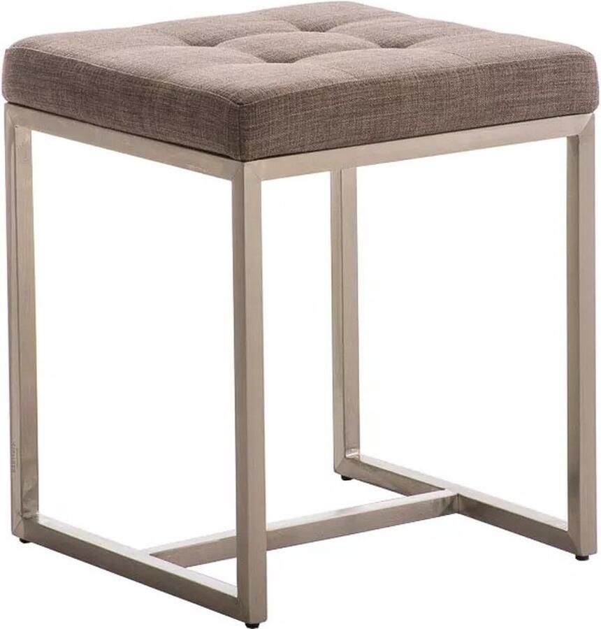 In And Outdoormatch Luxe kruk Emelia Zitkruk Grijze kruk