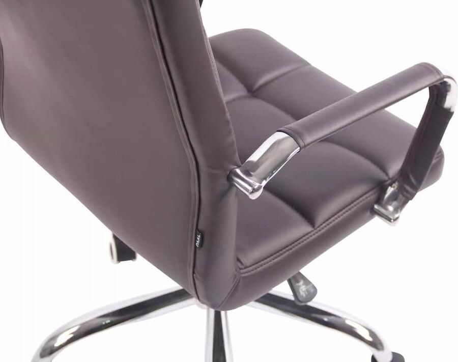 In And Outdoormatch Norito Bureaustoel Emily Bruin Op wielen Kunstleer Voor volwassenen Ergonomische bureaustoel In hoogte verstelbaar 45-55cm - Foto 2