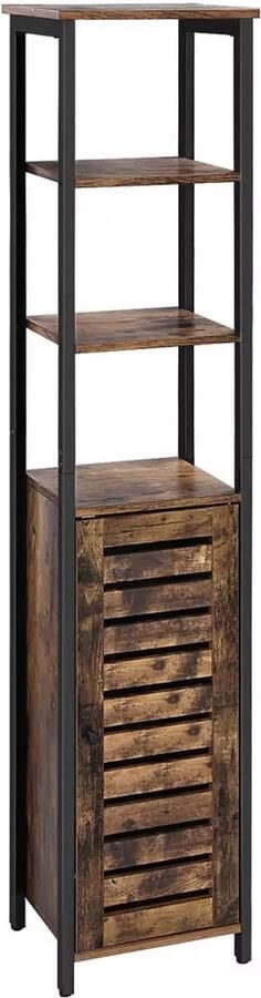 In And Outdoormatch Opbergkast deluxe Pjotr Industrieel Binnen Woonkamer Werkplaats Garage Hout metaal 37x30x167cm