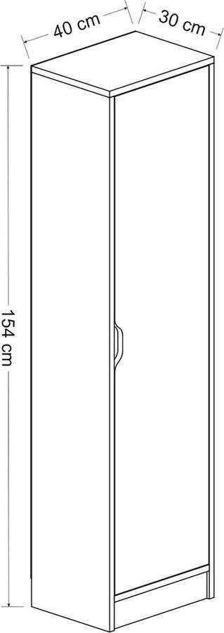 In And Outdoormatch Opbergkast Edgard 154x40x30 cm Houtkleur MDF