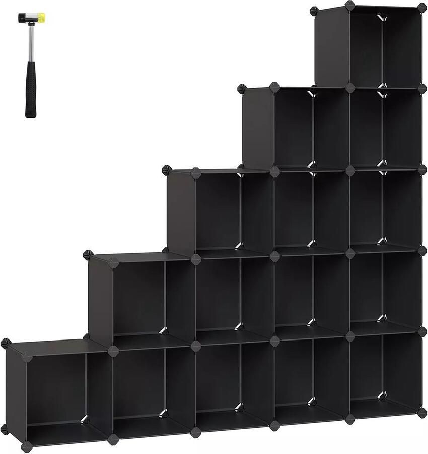 In And Outdoormatch Opbergkast Micah Voor Kinderen en volwassenen Boekenplank Boekenkast Slaapkamer woonkamer 16 plaatsen