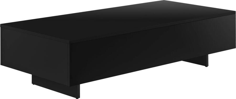 In And Outdoormatch Salontafel Alysson 115x55x31 cm Zwart Hoogglans Spaanplaat Modern design