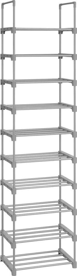 In And Outdoormatch Schoenenrek Groot Haskell IJzeren Schoenenrek Staande Planken Ruimtebesparend Multifunctioneel Woonkamer Slaapkamer Keuken Grijs