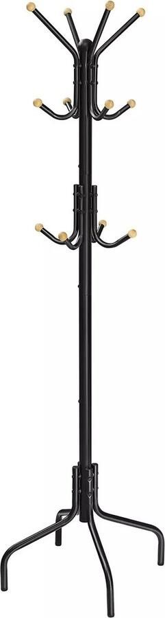 In And Outdoormatch Staande metalen kapstok Americo Bruin 180cm 12 haken Moderne uitstraling