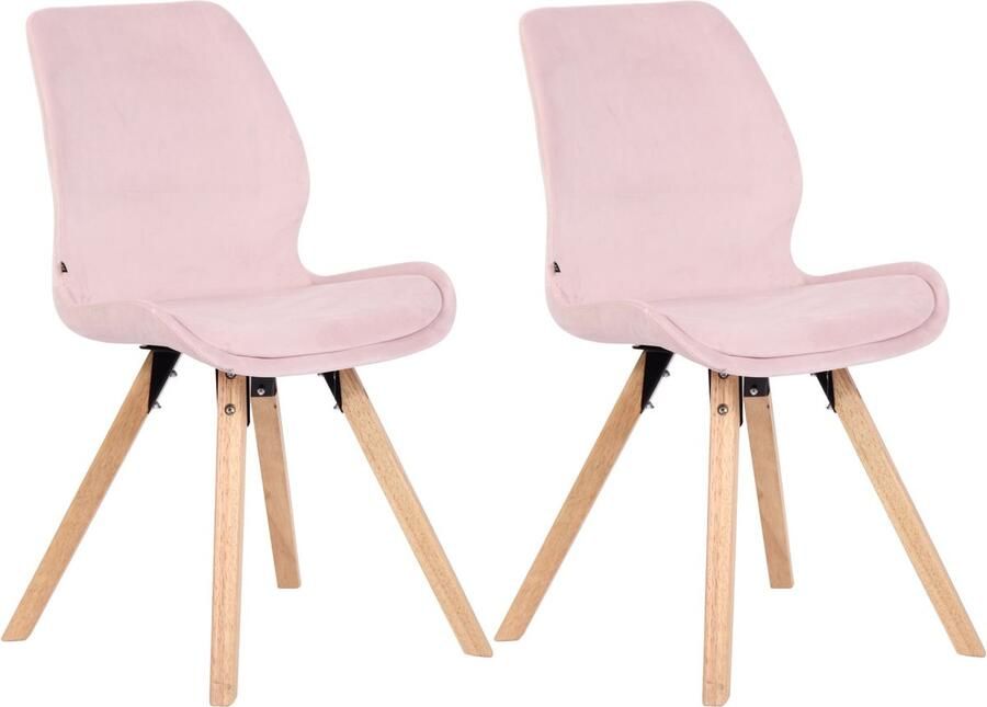 In And Outdoormatch Stoel Amelia Roze Set van 2 Fluweel Hoge kwaliteit bekleding Stijlvolle stoel Luxe uitstraling