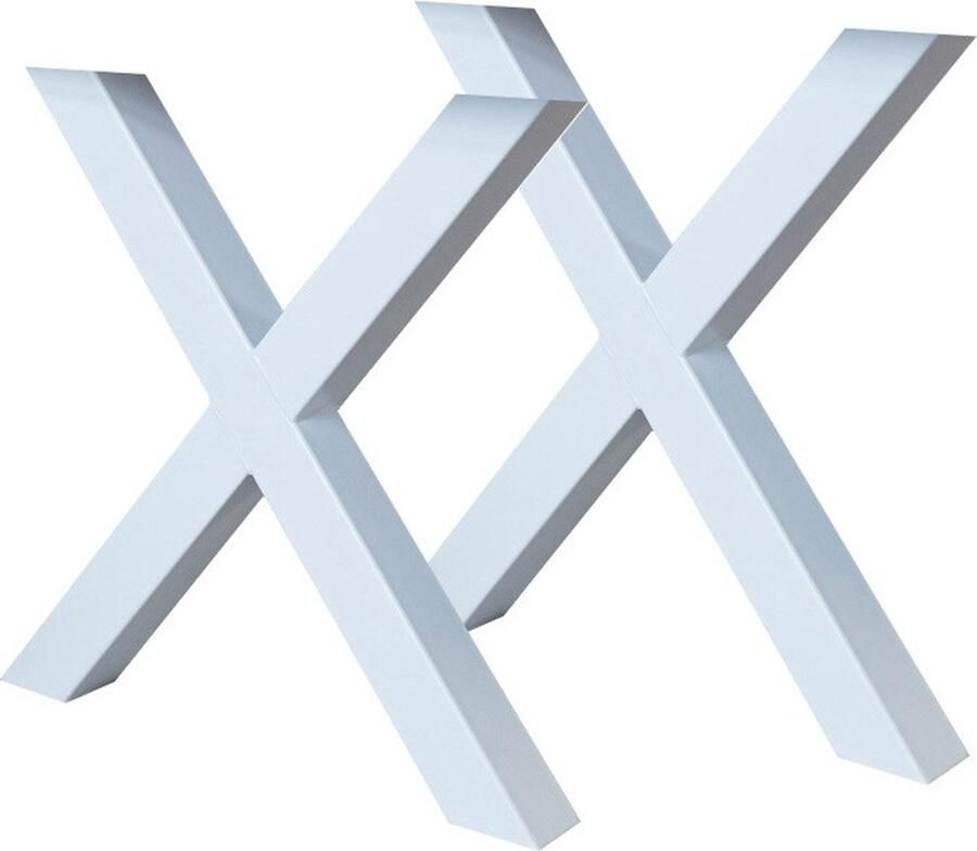 In And Outdoormatch Tafelpoot Bevio Wit Metaal Tafelpoten X poot