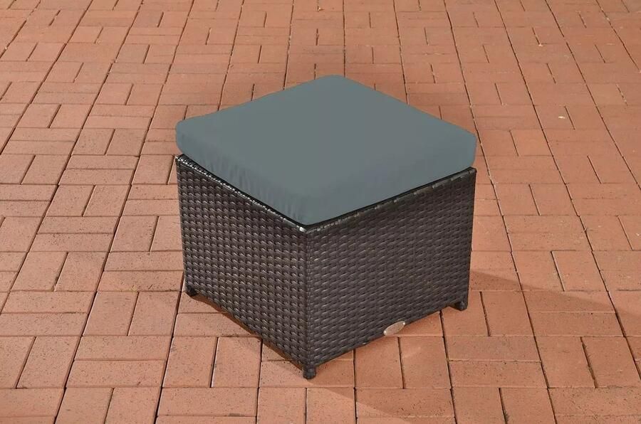 In And Outdoormatch tuinpoef Christina voetenbank tuin tuinkruk buitenpoef Kruk IJzergrijs 47 5 x 47 5 cm