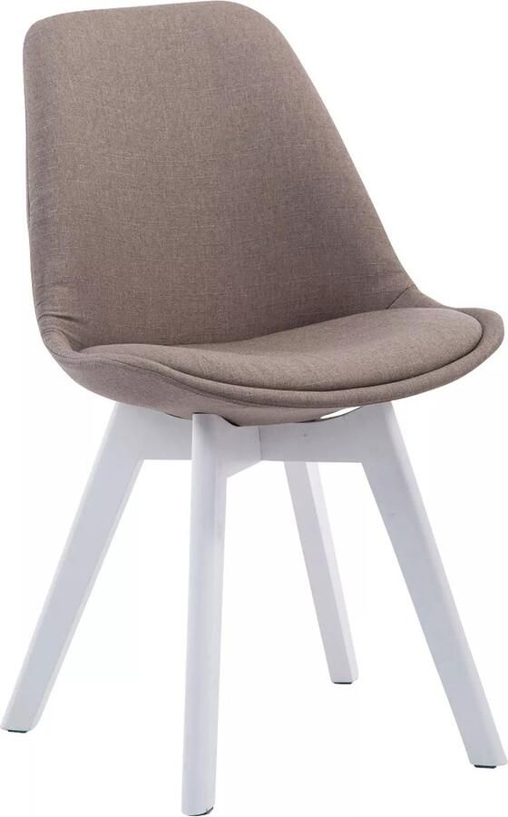 In And Outdoormatch Vergaderstoel Georgiana Grijs Stof Zonder armleuning Bezoekersstoel Kantinestoel Wachtkamerstoel Eetkamerstoel 47cm