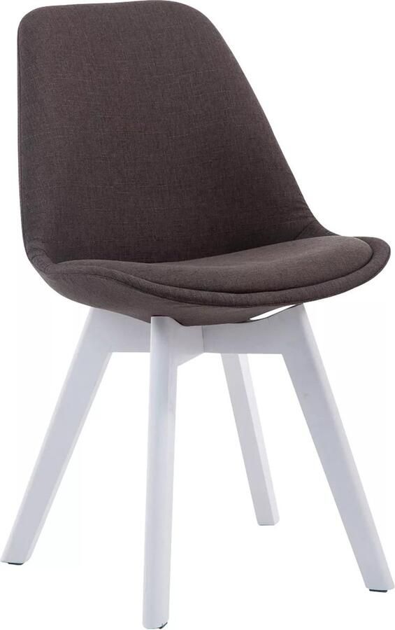 In And Outdoormatch Vergaderstoel Geovany Zwart Stof Zonder armleuning Bezoekersstoel Kantinestoel Wachtkamerstoel Eetkamerstoel 47cm