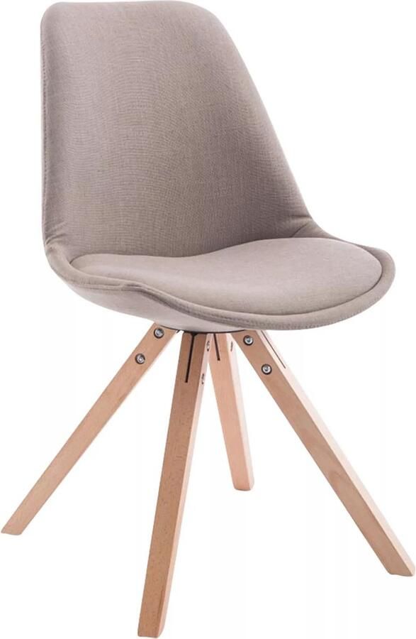 In And Outdoormatch Vergaderstoel Leonora Stoel Grijs Met rugleuning Bezoekersstoel Zithoogte 48cm