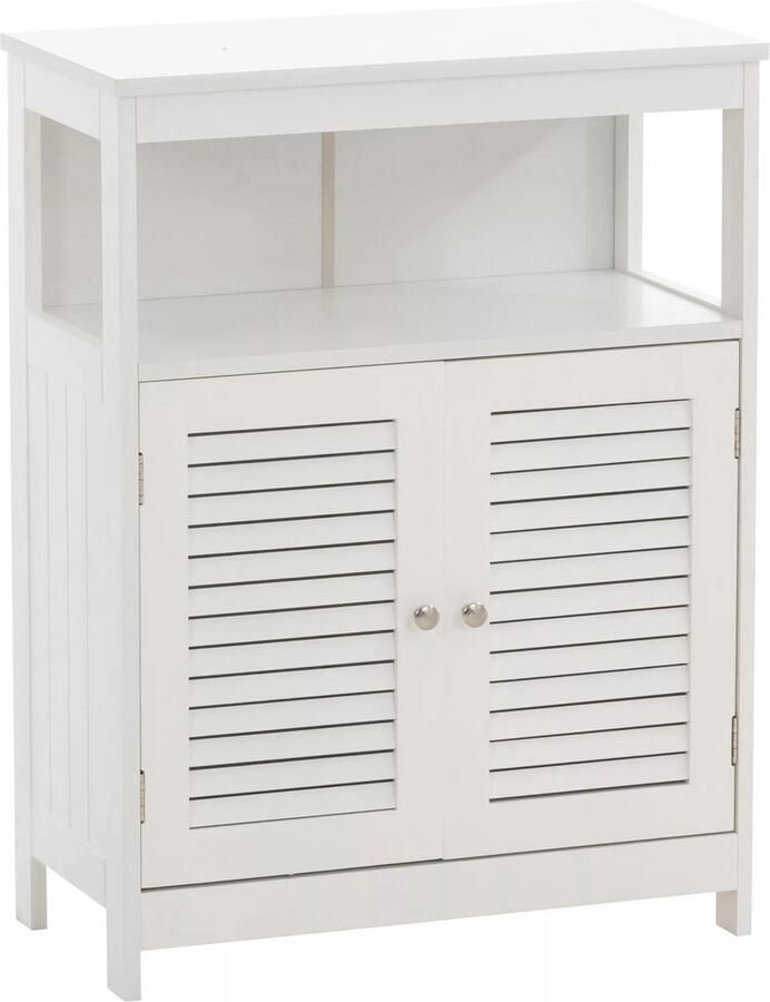 In And Outdoormatch wandkast Abigale ladekast Dressoir halmeubel Wit 30x60x89cm