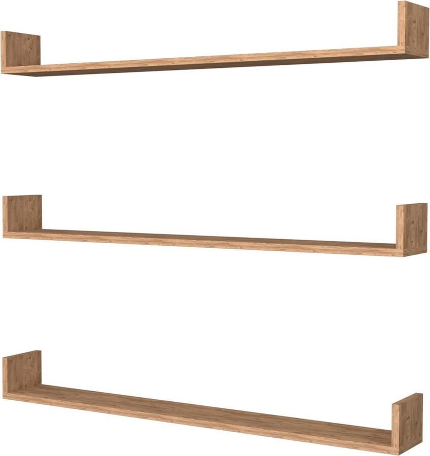 In And Outdoormatch Wandplank Cissa 12x120x15cm Houtkleur MDF