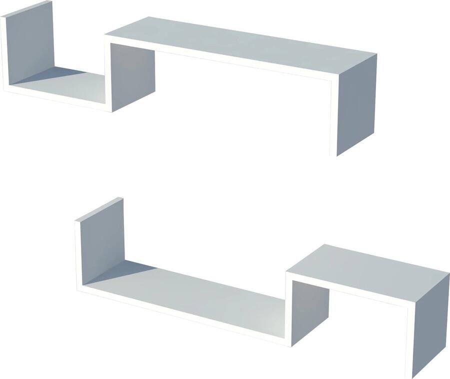 In And Outdoormatch Wandplank Iason 19 5x95 4x19 5 cm Wit MDF