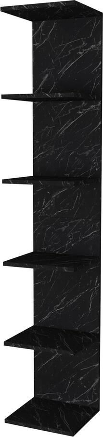 In And Outdoormatch Wandplank Shurandy Spaanplaat 180x34 5x30cm Marmer Zwart