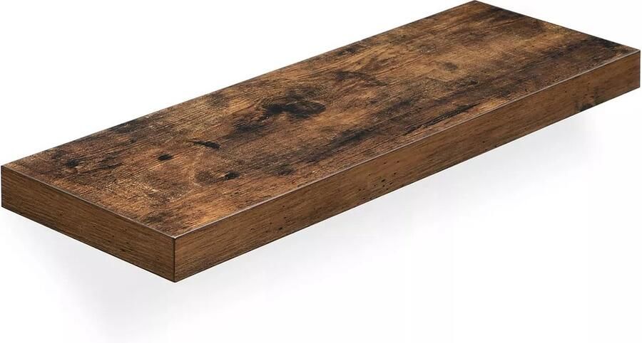 In And Outdoormatch Zwevende wandplank Alberto Wandrek Wandplank Boekenplank Fotoplank Bruin 60 x 20 x 3 8 cm