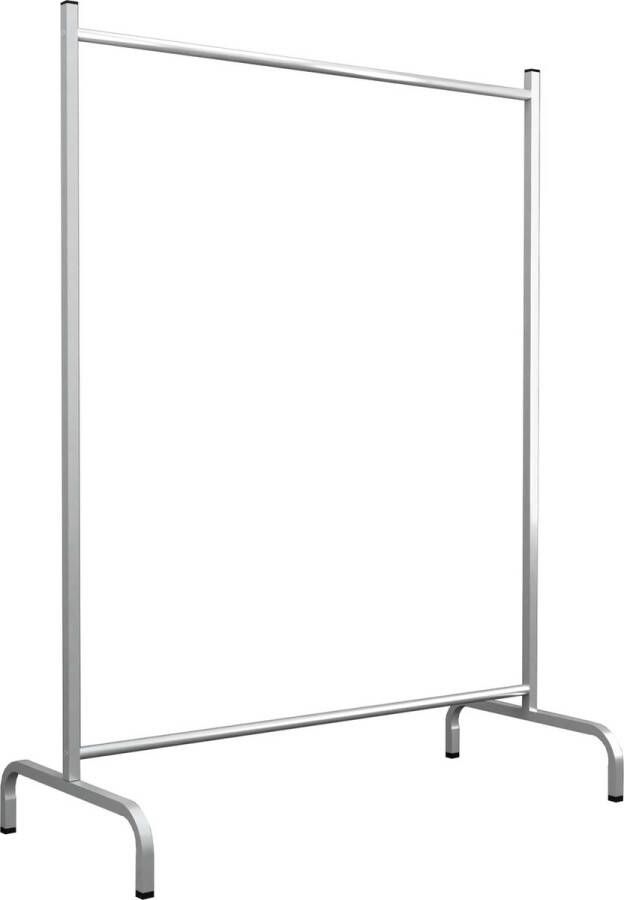 In And Outdoormatch Kledingrek Erick 137x104x48 cm Zilverkleurig Metaal Minimalistisch Design