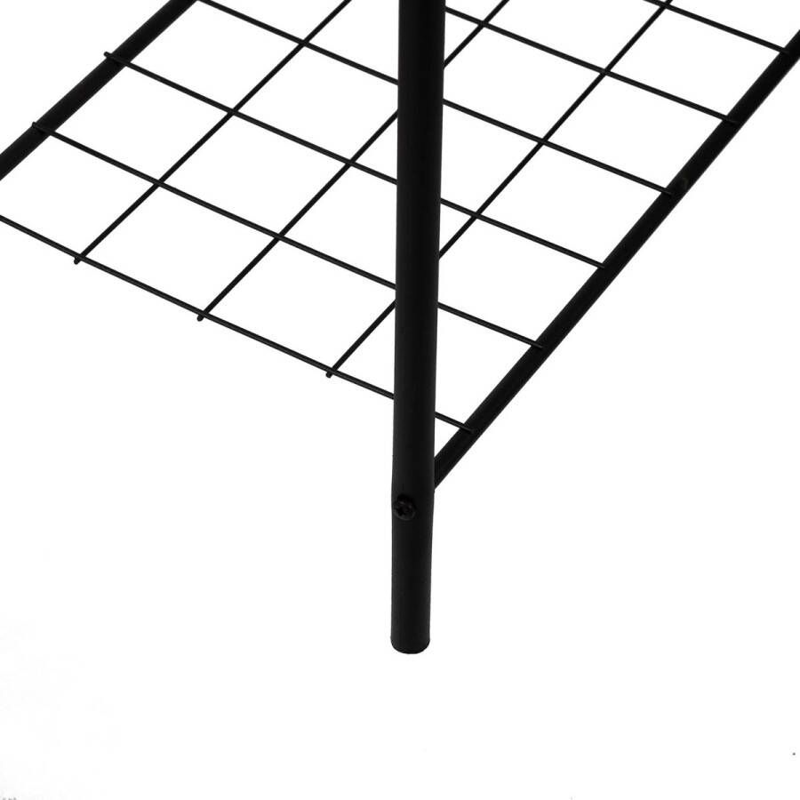 In And Outdoormatch Kledingrek Ixter Met 1 Plank 144 5x89x32 5 cm Zwart Metaal Kapstok Ruimtebesparend