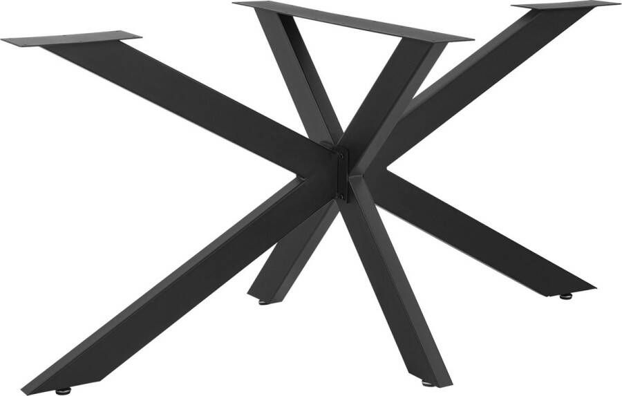 In And Outdoormatch Matrix Leg Table Gitta Oberau Leg Table 85x85x71cm Mat Zwart Stijlvolle Eettafel Luxe Tafel