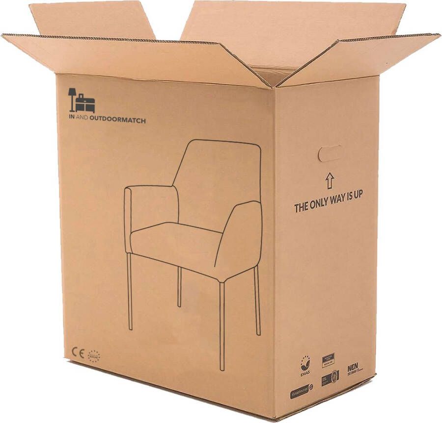 In And Outdoormatch Metalen bedframe Maura incl. Bedbodem 90x200 cm Donkergrijs Stalen frame gepoedercoat - Foto 2