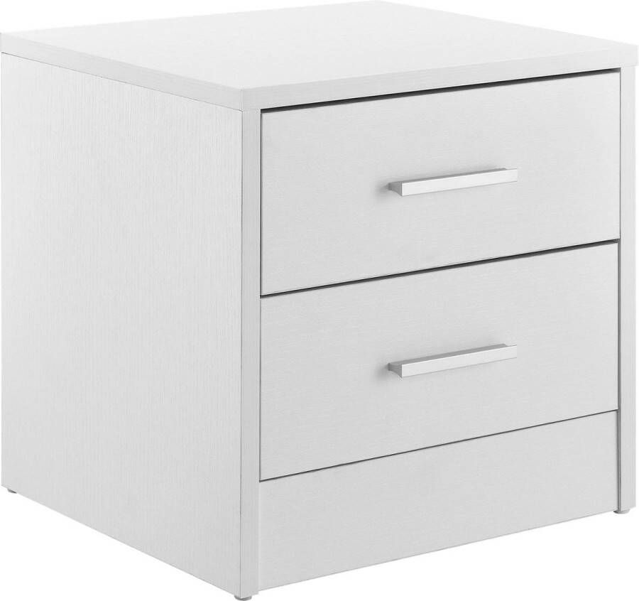 In And Outdoormatch Nachtkastje Kadin Ladekast Met 3 Laden 38x34x37 cm Wit Spaanplaat