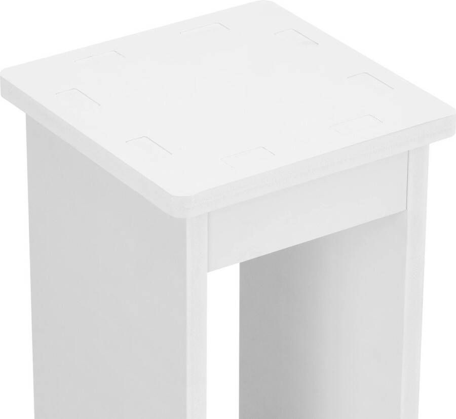 In And Outdoormatch Open Kabinet Arch Met 3 Vakken HKC Kolomkast 80x17x17 Wit Stijlvol Design - Foto 2