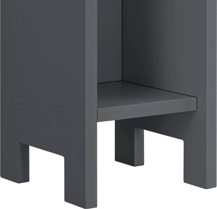 In And Outdoormatch Open Kast Flossie HKC Kolomkast 80x17x17 cm Donkergrijs Stijlvol Design - Foto 2
