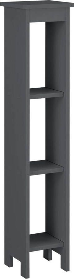 In And Outdoormatch Open Kast Jorge Met 3 Vakken HKC Kolomkast 80x17x17cm Donkergrijs