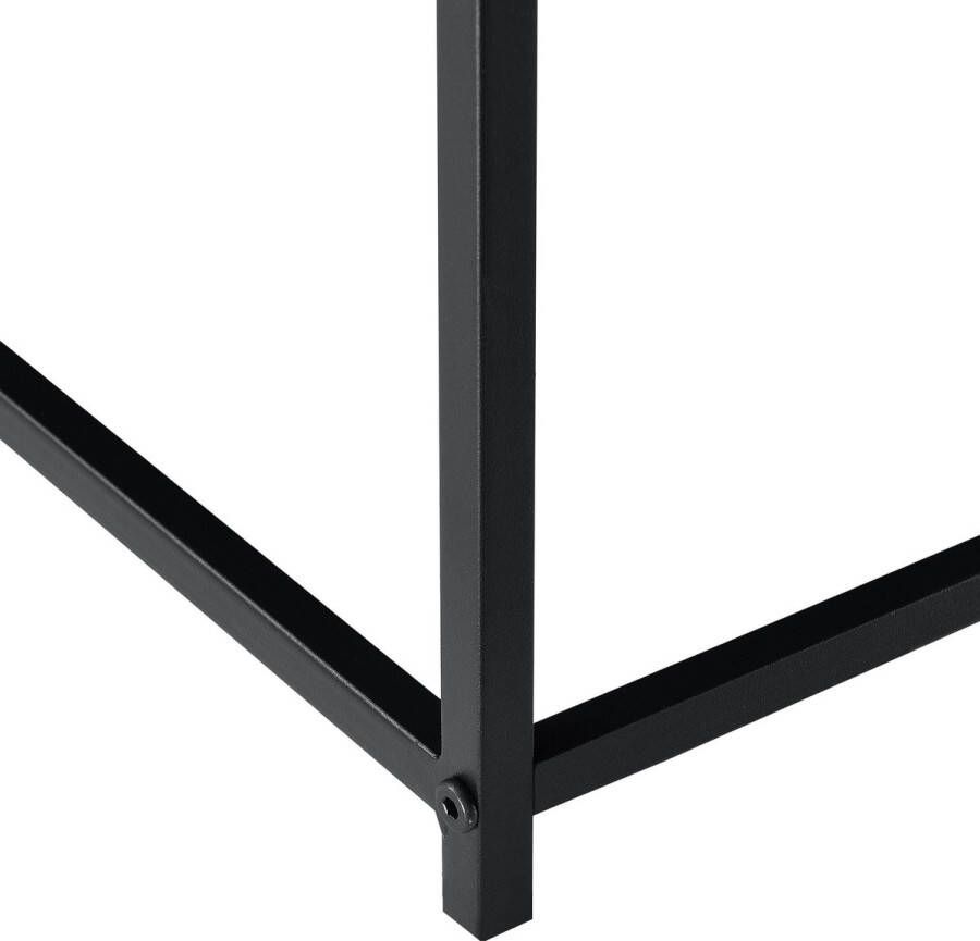 In And Outdoormatch Salontafel Marion Met Afneembaar Tafelblad 36x59x59cm Zwart Modern Design - Foto 2