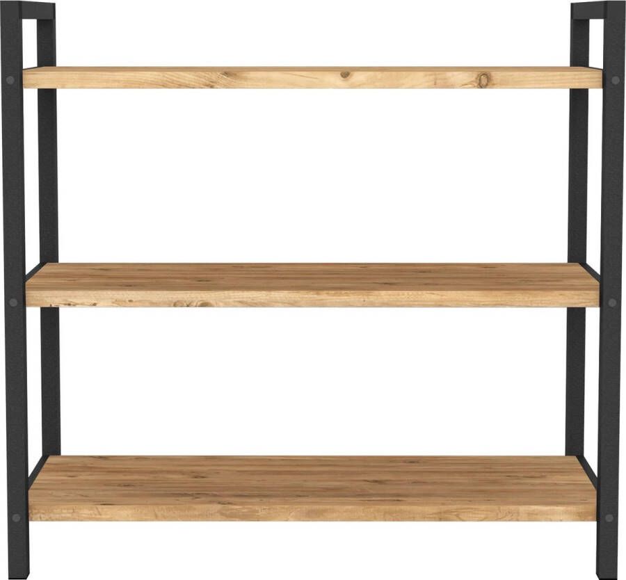 In And Outdoormatch Schoenenrek Lew 70x66x36 cm Eiken Antiek en Antraciet 70x66x36 cm Modern Design