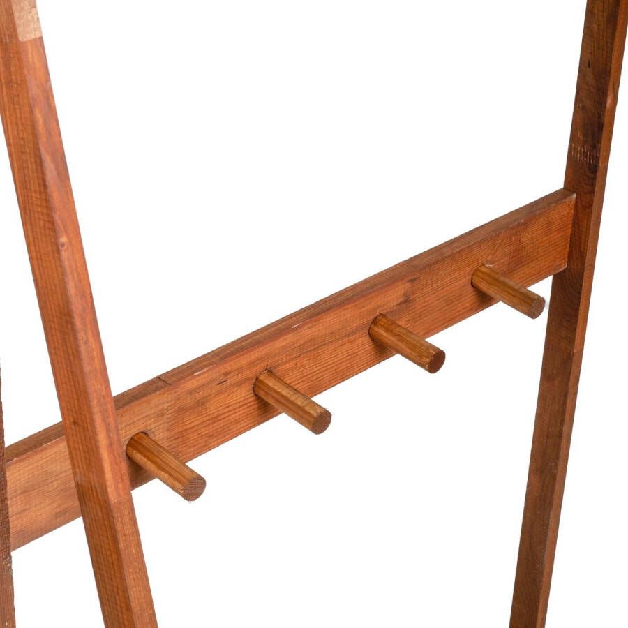 In And Outdoormatch Stijlvol Kledingrek Cherry Kledingrek 152x75x45cm Houtkleurig Schoenenrek Kapstok Gebeitst Grenen - Foto 2