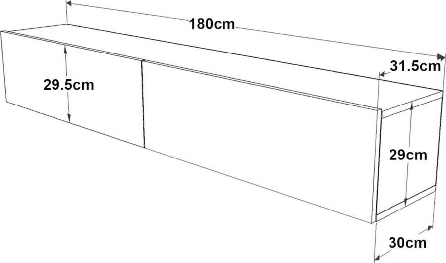 In And Outdoormatch TV Kast Avax TV Meubel TV meubel 180x31 5x29 5cm Houtkleurig Spaanplaat Sierkast