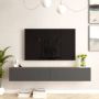 In And Outdoormatch TV Kast Lenny TV Meubel TV meubel 180x31 5x29 5cm Houtkleurig en Antraciet Spaanplaat Sierkast - Thumbnail 2