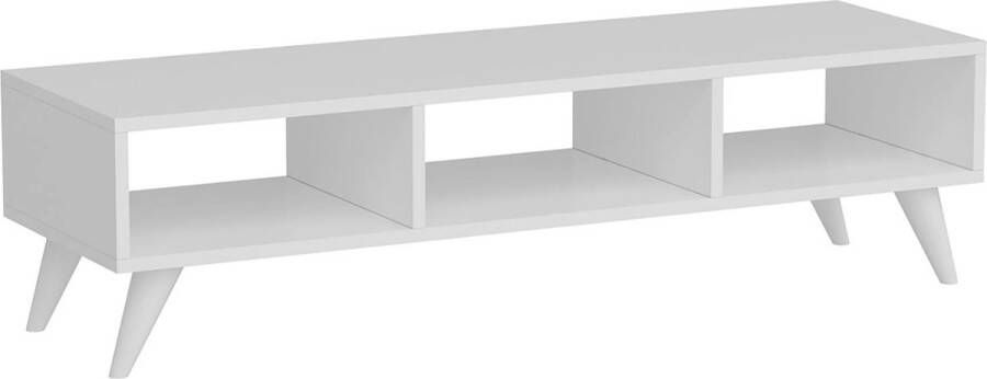 In And Outdoormatch Tv meubel Anika 120x35x35 cm Wit Spaanplaat en Kunststof Modern Design - Foto 2
