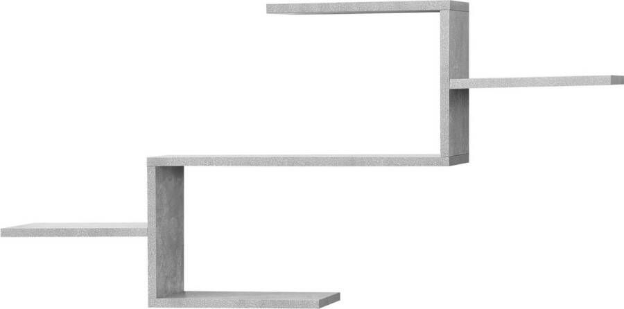 In And Outdoormatch Wandplank Charles 5 Planken 104x145x49 5 cm Betonkleurig Spaanplaat Modern Design