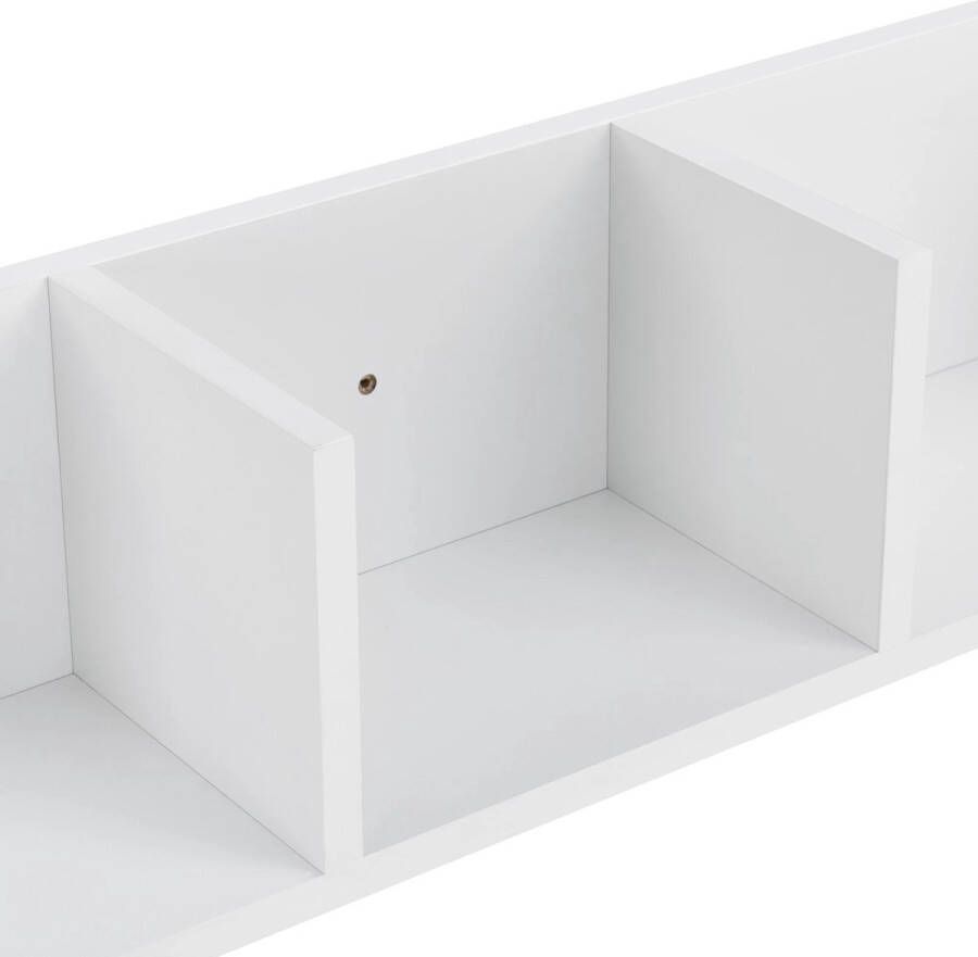 In And Outdoormatch Wandrek Eleanora Met 4 Vakken 95x17x165 cm Wit Spaanplaat Modern Design - Foto 2