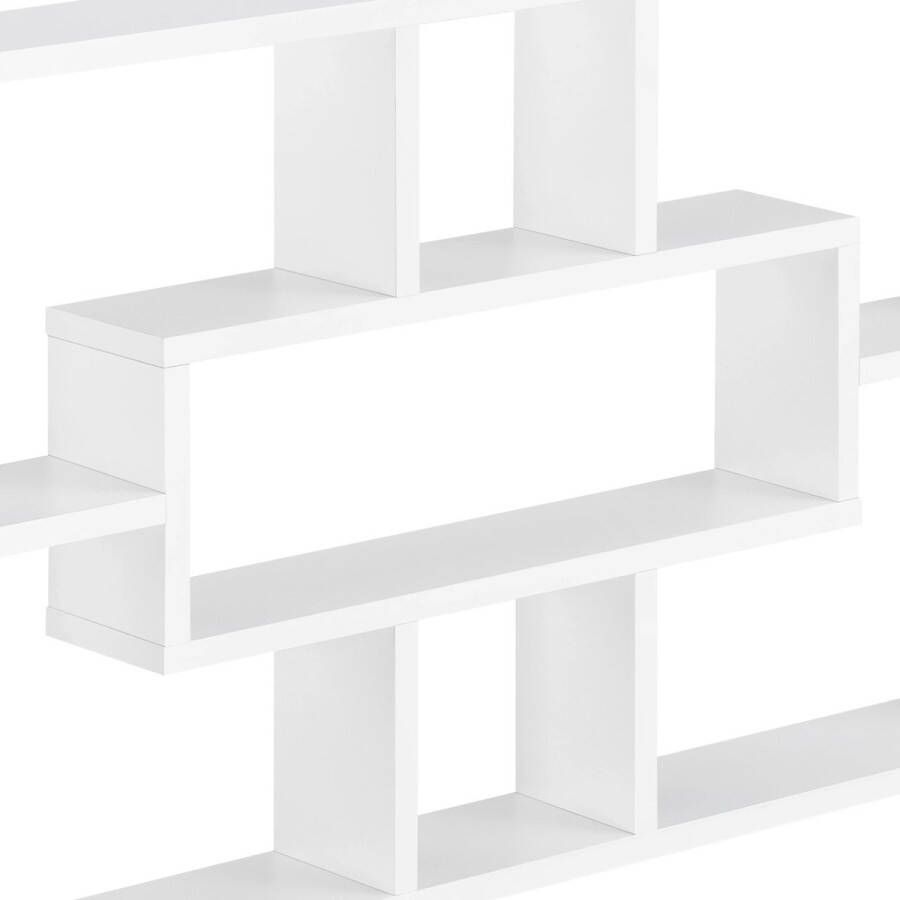 In And Outdoormatch Wandrek Judge Met 7 Vakken 77x10x48 cm Wit Spaanplaat Modern Design - Foto 2