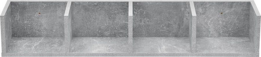 In And Outdoormatch Wandrek Nettie Met 4 Vakken 95x17x165 cm Betonkleurig Spaanplaat Modern Design - Foto 2