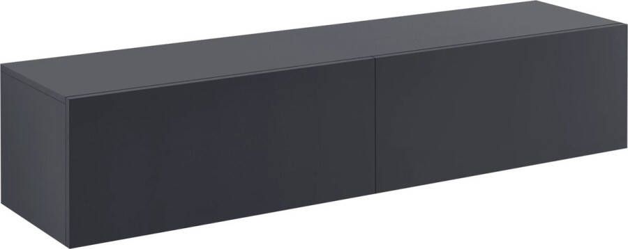 In And Outdoormatch Zwevende Kast Holly 140x33x30 cm Donkergrijs Mat Spaanplaat Decoratief Design